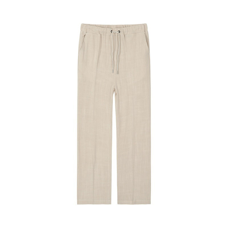 COTTON AND LINEN TROUSERS