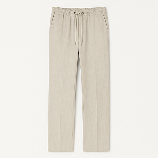 COTTON AND LINEN TROUSERS